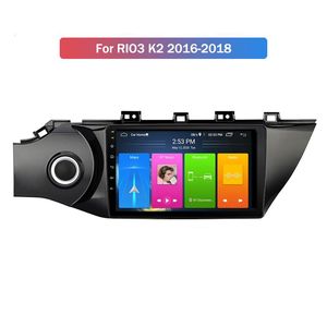 Video Android 10 Bil DVD-spelare med omvänd kamera pekskärm GPS-navigering för KIA RIO3 K2 2016-2018