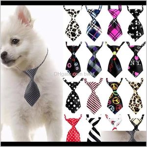 Odzież Home Ogród Drop Dostawa 2021 50/100 Sztuk / partia Mix Colors Cat Puppy Grooming Produkty Regulowany Rabbit Dog Bow Tie Krawat Aessories Pet Bo