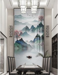 Wallpapers 3d Wallpaper Custom Mural Chinese Style Mountain Ink Landscape Porch Living Room Home Decor Po On The Wall