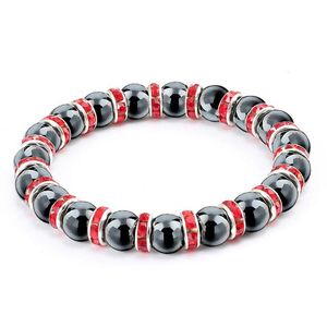 Fios homens mulheres yoga pulseira cores misturado cura reiki oração mala equilíbrio hematite pedra contas pulseira pulseira pulseira de strass jóias