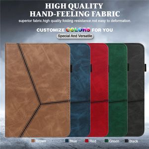 Solid Color Triangle Wallet Flip Case For Samsung Galaxy Tab A7 10.4 SM-T510 SM-T500 PU Leather Tablet Cover