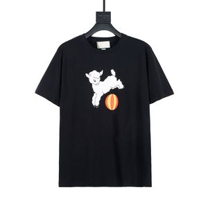designer T-shirt męskie koszulki jagnięce krótkie z rękawem hip hop niedźwiedzie tee tee punkowy druk haft liste