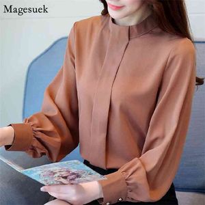 Mode Hemd Frauen Blusen Plus Größe Dünne Bluse Für Büro Tragen Chiffon Langarm Tops Blusas D208 30 210512