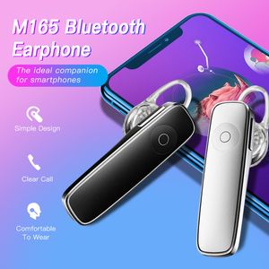 Wholesale blue earphones with mic for sale - Group buy M165 Mini Bluetooth Earphones Stereo Bass Blue tooth Headset Handsfree Earloop Wireless Earpiece With Mic For All Smart Phones