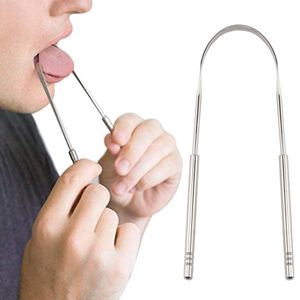 Stainless Steel Tongue Scraper Brush Cleaning Scrapers Oral Care Keep Fresh Breath Improve Oral Hygiene Tongues Cleaner Tools 1477