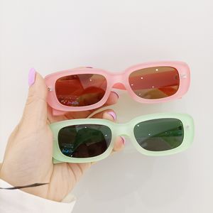 2021 kids candy colors sunglasses baby girls boys jelly sun glasses retro small square for children eyewear trend outdoor goggles S1303