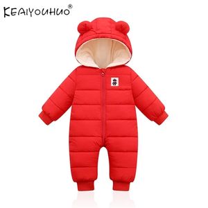 Urodzony Kombinezon Moda Zima Dziecko Dzieci Ubrania Bluzy Kombinezon Chłopcy Snowuit Snow Wear Girl Coats Strój Dzieci 0-2Y 220106