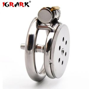 Cockrings 2021 Super Small Male Chastity Device Stainless Steel Cage With Removable Catheter Penis Lock Cock Ring Sex Toys Men