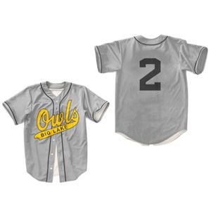 Jim Morris D Quaid Corujas Big Lake Baseball Jersey Stitch Cores Homens Mulheres Juventude Jersey XS-6XL