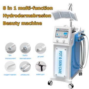 Rejuvenescimento da pele LED FOTON 8 em 1 hidro dermoabrasão Água Oxigênio Injetor Diamante Microdermoabrasão Água Peeling Beauty Machine