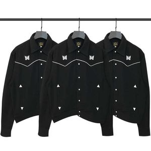 Jaquetas masculinas agulhas borboleta jaqueta bordada britânica nobre arrow linha estilo homens e mulheres moda