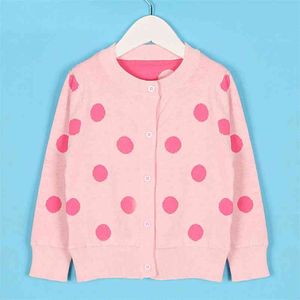 1-7RYS Baby Boys Girls Dot Cardigan пальто Детская одежда с длинным рукавом вязаные дети 210521