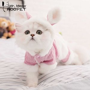 Hoopet Pet Cat Clothing Winter Cat Coats Jacket Costumes Puppy Dog Clothes Hoodies For Dogs Cats Kitten Outfits 211007