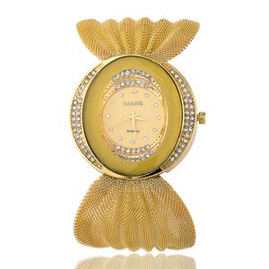 BAOHE Brand Newest Arrival Luxurious Ladies Wristwatch Eliptical Dial Wide Mesh Bracelet Watch Womens Fashion Watches Wristwatches