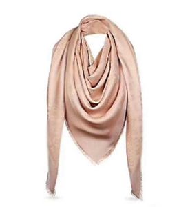 womens silk scarf scarves Season Scarfs woman Shawl Letter Pattern Long Neck 4 Leaf Clover Gold thread square with box