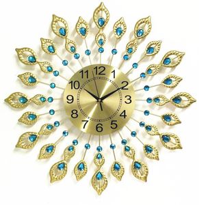 The latest wall clocks, 60CM European style creative peacock wall clock, mute and luxurious living room decoration