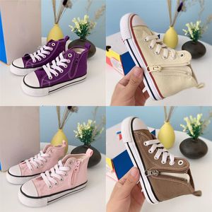 Barn 1970-talsskor för flicka baby sneakers Ny våren 2021 Fashion High Top Canvas Toddler Boy Shoe Kids Classic Canvas Shoes