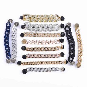 Shoe Parts Accessories 1 Pcs New Croc s Charms Stone Chains Decoration for Klomp Hanger Gesp Girls Gifts 1211