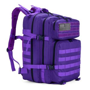 Sacos ao ar livre 45L Militar Molle Mochila Tática Exército Homens Viagem À Prova D 'Água Mochila Turista Bagpack Mochila Camping Caminhadas Saco