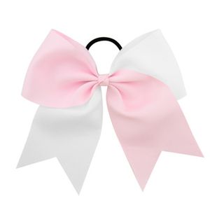 20pcs 8 inch double color ribbon cheer headwear bow holder cheerleading bows hair accessories