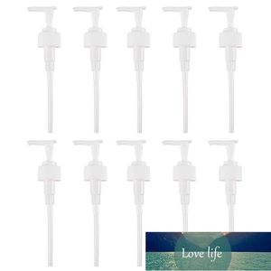 10pcs plásticos lote lotion distribuidor bomba de garrafa de garrafa de garrafa de loção de loção cabeça para shampoo mão sabão garrafas diy (branco, 28mm) preço de fábrica especialista em qualidade