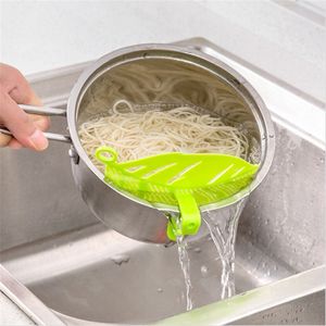Novo Durável Limpo Arroz Wash Peneira Folha Forma Feijão Ervilhas Limpeza Gadget Plástico Cozinha Clips Ferramentas