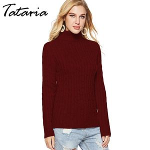 1WOMEN Winter Sweaters Long Sleeve Autumn Female White Turtleneck Sweater Women Knitted Jumper And Pullover 210514