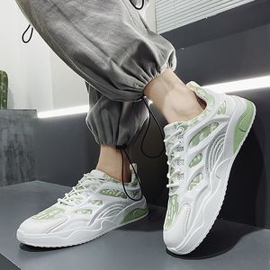 남성 여성 트레이너 신발 패션 블랙 흰색 녹색 회색 편안한 통기성 통기성 컬러 -72 스포츠 운동화 야외 신발 크기 36-44
