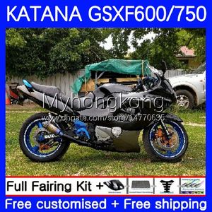 Body For SUZUKI KATANA GSXF750 GSXF600 GSXF 600 750 CC 03-07 18No.136 600CC 750CC GSX600F 2003 2004 2005 2006 2007 GSXF-600 GSX750F 03 04 05 06 07 OEM Factory Black Fairing