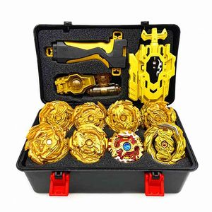 Beyblades انفجار Golden GT Set Metal Fusion Gyroscope مع المقود في صندوق أداة (خيار) ألعاب للأطفال 210803