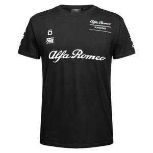 F1 Erkek ve Kadın T-Shirt Extrem Sports Off-Road Moto Motosiklet Hayranları Alfa Romeo Team Formula One Yarış Takım