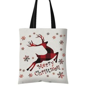 Christmas Canvas Handbag Sacks Papai Noel Bolsa de Presente de Candy Tree de Estregamento de Candy Tree Elk Sack Bolsas de compras de bolsas de compras BH5176 TYJ
