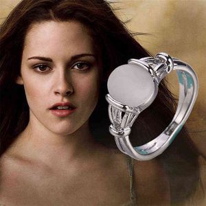 Twilight saga ring bella opalen verzilverd mode hete nieuwe eenvoudige klassieke film film sieraden voor vrouwen dame groothandel