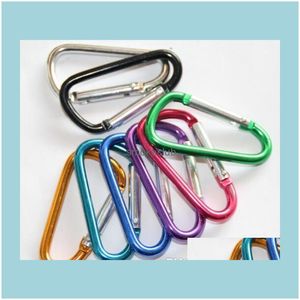 carabiners تسلق الرياضة في الهواء الطلق حلقة حلقة حلقة أقراط سلاسل المفاتيح الرياضة في الهواء الطلق المفاجئة مقطع هوك المفاتيح الألومنيوم مريحة hiki