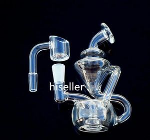 미니 오일 장비 비커 봉 hookahs 흡연 유리 파이프 recycler 유리 물 봉 10mm 유리 banger 물 파이프