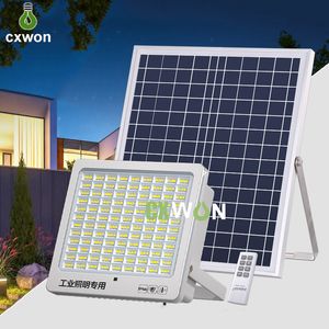 324LEDs poderoso holofote solar com lâmpadas de parede conduzidas remotas 45/100/165 / 250W ao ar livre IP67 à prova d'água para o caminho de jardim Energy Street Paisagem Spotlight