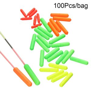 100 pcs / saco cilindro luz de peso espuma flutua esfera oval grânulos indicador carpa feijão de pesca peixes pesca acessórios tackle