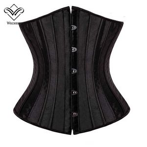 Wechery Ciała Shaper Waist Trener 24 Boned Waist Gorsety Talia Cincher Underbust Ciała Corset Modelowanie Pasek Slim Sheats X0713