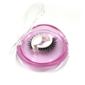 1 Paar kleberfreie künstliche Nerz-Wimpern, 3D-falsche Wimpern, wiederverwendbar, natürliches langes Wimpern-Make-up, selbstklebend