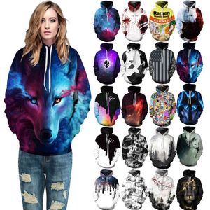 Mens 3d Graphic Hoodies Fashion Lion Pattern Hoodie Unisex Couple Outfit Classic Hiphop Printing Sweatshirt Boys Streetwear