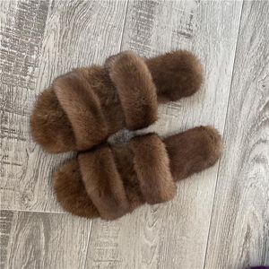 Wholesale united states imports resale online - Fashionable Summer Women s Slippers Europe And The United States Simple Tow High Quality Imported Mink Hair Flat Shoes For Leisu