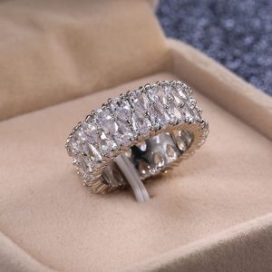 2021 fashion personality retro silver double drainage drop shaped zircon love ring men and women wedding ring top quality party gift manufacturer wholesale