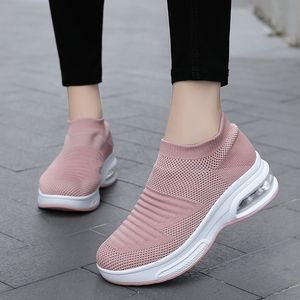 Original Mulheres Malha Respirável Sapatos Estudante Casual Mulheres Roxo Roxo Preto Pink Almofada de Luz Running Soft Bottom Socks