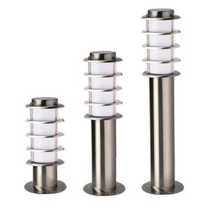 Outdoor Pathway Pillar Light Stainless Steel With PC Lampshade Door Landscape Fence Bollard Villa Passage Lawn Lamps
