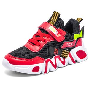 Pojkar Kids Sneakers Sport Barnens Casual Shoes Hookloop Tennis Sneakers för Girls School Shoe Andas Mesh Outdoor Running G1025