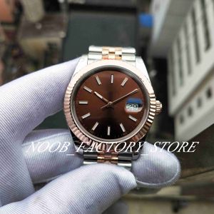 Klockor av män GMF Factory 904l Steel Wrapped Real 18K Rose Gold Never Fade Watches 126331 Watch Mens 41mm Cal.3235 Automatisk rörelse GMF Dyk Lysande armbandsur