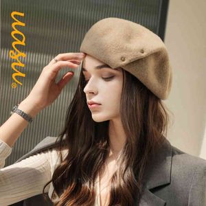 French 2021 Wool Beret Women's Fashion Autumn and Winter Design Painter's Hat British Spring Style