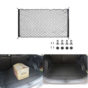 Wholesale van box resale online - Car Organizer Trunk Net Tail Box Cover Fixed Bag Elastic Cargo Storage Mesh Stretchable For Van Pickup SUV MPV Accessories