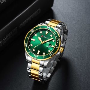 男のクォーツのステンレス鋼の腕時計のためのカレンの新しいファッションのビジネスの時計日付と共に単純な男性の時計Masculino Q0524