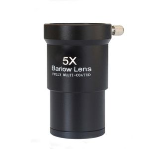 1.25 inch 31.7mm 5X Metal Barlow Lens Metal for Astronomy Telescope